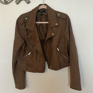 Forever 21 suede moto jacket